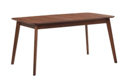 Stół Rozkładany do Jadalni MADOX 120-150 cm, Fornir Orzechowy, Styl Mid-Century