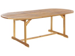 Stół ogrodowy rozkładany MAUI 160/220x100 cm Drewno akacjowe 8 osób Jasnobrązowy