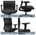 Topstar® Sitness Airwork – Profesjonalny Fotel Biurowy / Ergonomiczne Krzesło Obrotowe – Oddychająca Siatka,