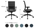 Topstar® Sitness Airwork – Profesjonalny Fotel Biurowy / Ergonomiczne Krzesło Obrotowe – Oddychająca Siatka,