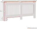 Vida Designs® Arlington XL – Szeroka Drewniana Osłona Grzejnika – Elegancki Front w Stylu Shaker