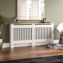 Vida Designs® Arlington XL – Szeroka Drewniana Osłona Grzejnika – Elegancki Front w Stylu Shaker