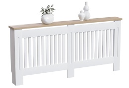 Vida Designs® Arlington XL – Szeroka Drewniana Osłona Grzejnika – Elegancki Front w Stylu Shaker