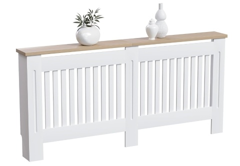 Vida Designs® Arlington XL – Szeroka Drewniana Osłona Grzejnika – Elegancki Front w Stylu Shaker