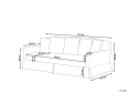 Beliani® GILJA – Klasyczna Sofa 3-Osobowa z Zdejmowanym Pokrowcem (212 x 107 x 89 cm) – Rama z Litego Drewna, Sprężyny Faliste