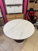 Beliani® Wylie – Okrągły Stół do Jadalni (120 x 120 x 76 cm) – Blat Ceramiczny (Biały Marmur)