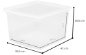 Iris Ohyama® Versatile Storage – Zestaw 6 Przezroczystych Pudełek / Pojemników do Przechowywania z Pokrywkami na Klips