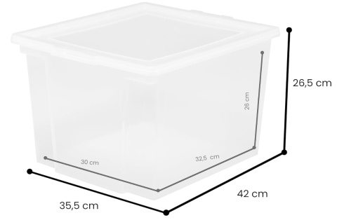 Iris Ohyama® Versatile Storage – Zestaw 6 Przezroczystych Pudełek / Pojemników do Przechowywania z Pokrywkami na Klips