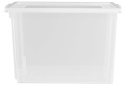 Iris Ohyama® Versatile Storage – Zestaw 6 Przezroczystych Pudełek / Pojemników do Przechowywania z Pokrywkami na Klips