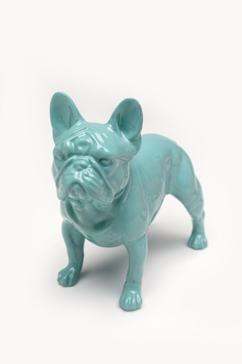 KARE Design® Perro Colore – Zestaw 6 Pop-Artowych Figurek Dekoracyjnych Buldog Francuski (9,5 x 4,5 x 8 cm / Komplet 6 Sztuk)