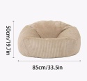 icon® Kingston Cord Lounge Chair & Footstool – Sztruksowy Zestaw Relaksacyjny Worek Sako z Podnóżkiem