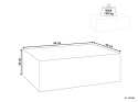 Beliani® Nobres – Prostokątny Stolik Kawowy (90 x 66 x 30 cm) – Efekt Trawertynu (Water Transfer Print)