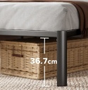 Zinus® Van – Metalowa Rama / Łóżko Platformowe (100 x 200 cm) – Wysokość 41 cm (36 cm Pod Łóżkiem)