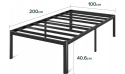Zinus® Van – Metalowa Rama / Łóżko Platformowe (100 x 200 cm) – Wysokość 41 cm (36 cm Pod Łóżkiem)