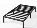 Zinus® Van – Metalowa Rama / Łóżko Platformowe (100 x 200 cm) – Wysokość 41 cm (36 cm Pod Łóżkiem)