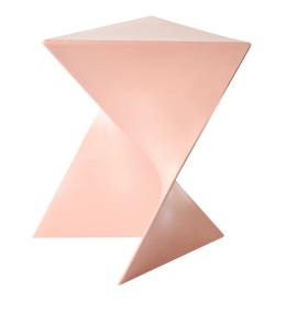 Beliani® Pecos – Trójkątny Stolik Pomocniczy / Akcentowy (40 x 40 x 44 cm) – Geometryczne Tworzywo Syntetyczne
