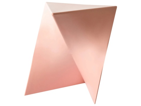 Beliani® Pecos – Trójkątny Stolik Pomocniczy / Akcentowy (40 x 40 x 44 cm) – Geometryczne Tworzywo Syntetyczne