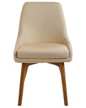 Beliani® Melfort – Zestaw 2 Tapicerowanych Krzeseł do Jadalni (49 x 58 x 82 cm) – Beżowa Tkanina