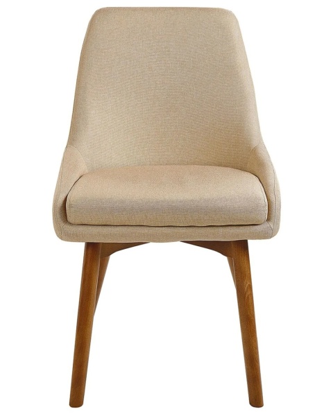 Beliani® Melfort – Zestaw 2 Tapicerowanych Krzeseł do Jadalni (49 x 58 x 82 cm) – Beżowa Tkanina
