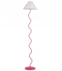 Beliani® Jikawo – Różowa Lampa Podłogowa w Stylu Retro (25 x 25 x 161 cm) – Falista Metalowa Podstawa