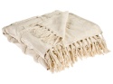 Beliani® Chack – Duży Koc / Narzuta Bawełniana z Frędzlami (190 x 190 cm) – Styl Boho, Tuftowany Wzór Geometryczny