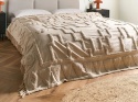Beliani® Chack – Duży Koc / Narzuta Bawełniana z Frędzlami (190 x 190 cm) – Styl Boho, Tuftowany Wzór Geometryczny