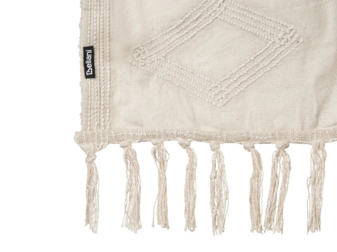 Beliani® Chack – Duży Koc / Narzuta Bawełniana z Frędzlami (190 x 190 cm) – Styl Boho, Tuftowany Wzór Geometryczny