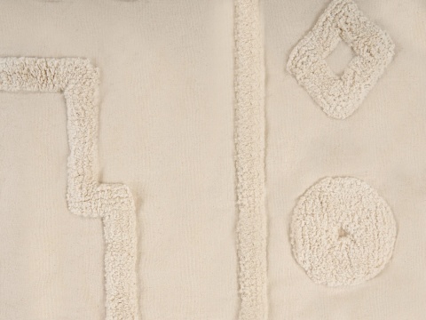 Beliani® Chack – Duży Koc / Narzuta Bawełniana z Frędzlami (190 x 190 cm) – Styl Boho, Tuftowany Wzór Geometryczny