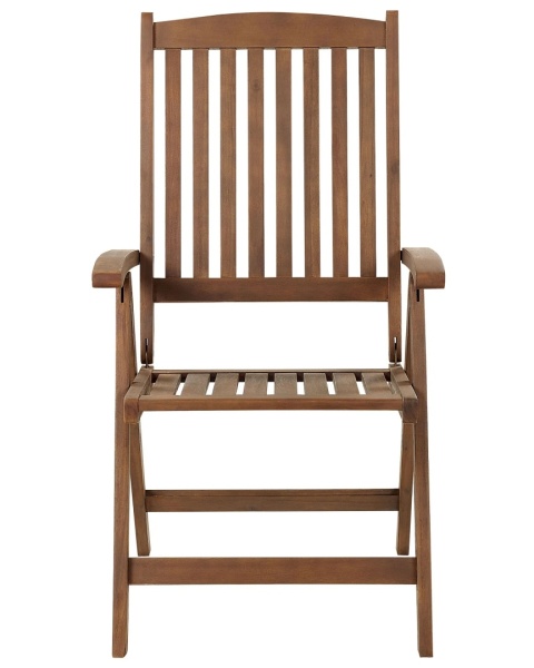 Beliani® Amantea – Składane Krzesło Ogrodowe z Regulowanym Oparciem (54 x 69 x 105 cm)