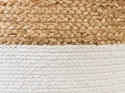 Beliani® Dalama – Okrągła Pleciona Pufa / Podnóżek w Stylu Boho (46 x 46 x 48 cm)