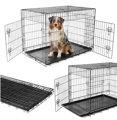 Smart Kennel Pro XL – Składana Metalowa Klatka Kennelowa / Transporter dla Psa i Kota