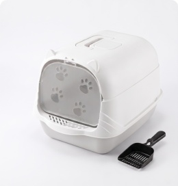 Smart Cat Pro KK01 – Duża Składana Zamknięta Kuweta dla Kota z Filtrem Zapachowym i Łopatką (50 x 35 x 34 cm)