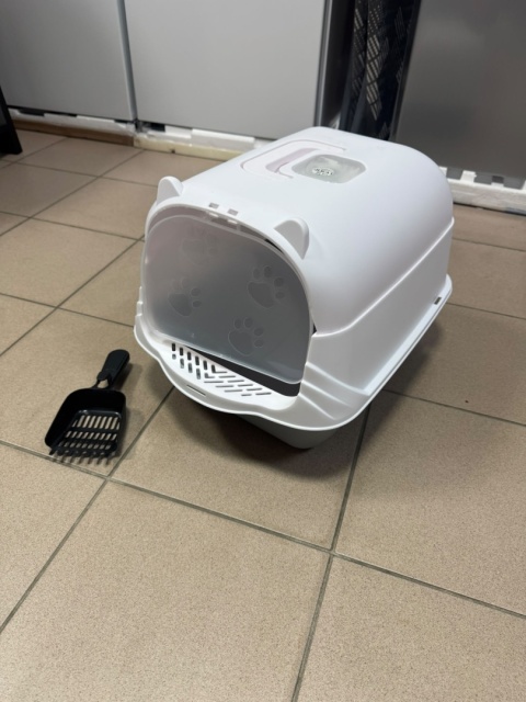 Smart Cat Pro KK01 – Duża Składana Zamknięta Kuweta dla Kota z Filtrem Zapachowym i Łopatką (50 x 35 x 34 cm)