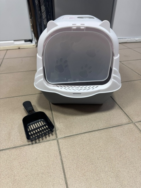 Smart Cat Pro KK01 – Duża Składana Zamknięta Kuweta dla Kota z Filtrem Zapachowym i Łopatką (50 x 35 x 34 cm)