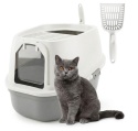 Smart Cat Pro– Duża Składana Zamknięta Kuweta dla Kota z Wyjściem Górnym i Kratką Filtrującą (60 x 41 x 41 cm)