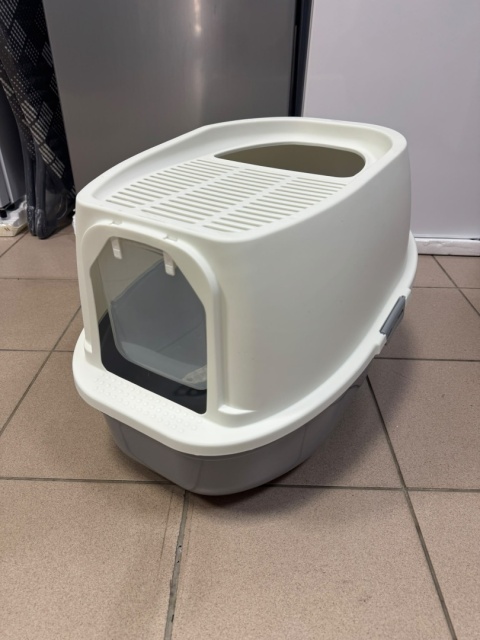 Smart Cat Pro– Duża Składana Zamknięta Kuweta dla Kota z Wyjściem Górnym i Kratką Filtrującą (60 x 41 x 41 cm)