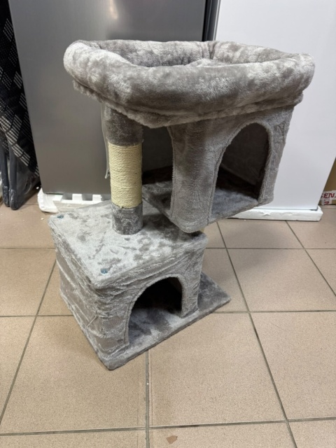 Kompaktowy Drapak dla Kota i Kociąt z 2 Budkami i Platformą (40 x 30 x 67 cm)