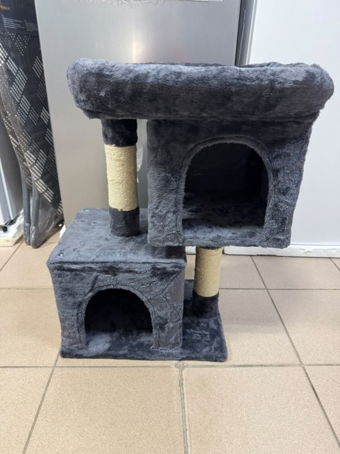 Kompaktowy Drapak dla Kota i Kociąt z 2 Budkami i Platformą (40 x 30 x 67 cm)