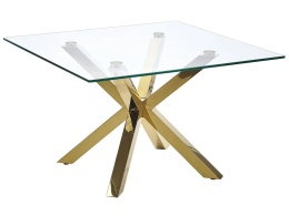 Beliani® Starlight – Kwadratowy Szklany Stolik Kawowy w Stylu Glamour (70 x 70 x 44 cm)
