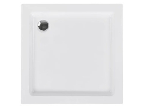 Beliani® Ampay – Kwadratowy Brodzik Prysznicowy z Syfonem i Korkiem Klik-Klak (80 x 80 x 5 cm)