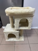 Smart Cat® Pro M – Mały Dwupoziomowy Drapak dla Kociąt i Małych Kotów z 2 Domkami (40 x 30 x 67 cm)