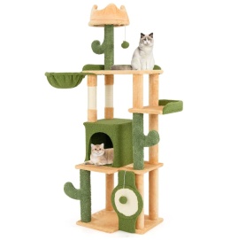 Smart Cat® Cactus Oasis – Designowy Wysoki Drapak dla Kota Stylizowany na Kaktus (49 x 41 x 160 cm)