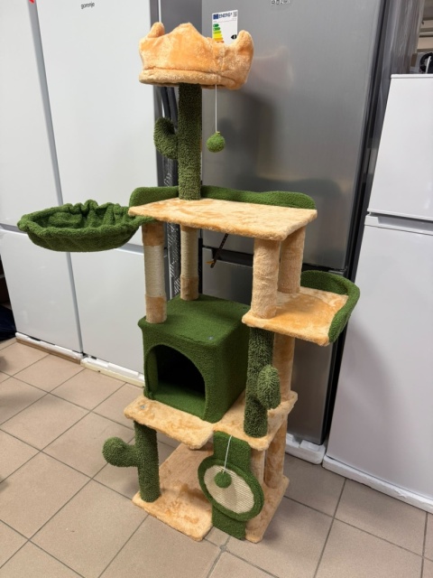 Smart Cat® Cactus Oasis – Designowy Wysoki Drapak dla Kota Stylizowany na Kaktus (49 x 41 x 160 cm)