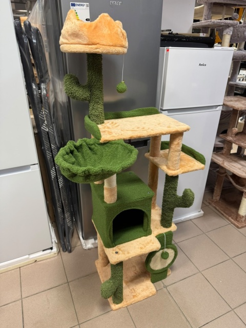 Smart Cat® Cactus Oasis – Designowy Wysoki Drapak dla Kota Stylizowany na Kaktus (49 x 41 x 160 cm)