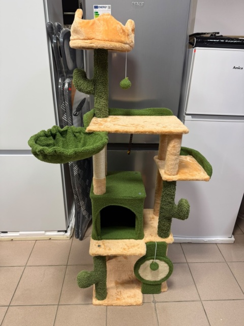 Smart Cat® Cactus Oasis – Designowy Wysoki Drapak dla Kota Stylizowany na Kaktus (49 x 41 x 160 cm)