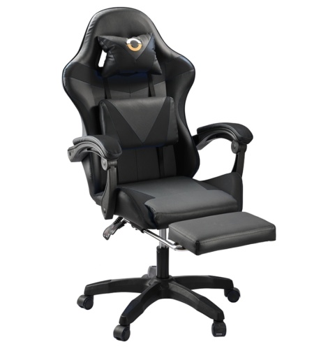 Ergonomiczny Obrotowy Fotel Gamingowy i Biurowy z Podnóżkiem Player (Czarny)