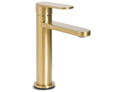 Beliani® COLHUE – Elegancka Złota Bateria Umywalkowa Sztorcowa (18 cm) – Wysokiej Jakości Mosiądz, Matowe Wykończenie