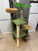 Smart Cat® Forest Oasis – Wysoki Drapak dla Kota Stylizowany na Drzewo ze Sztuczną Rośliną i Szczotką (49 x 48 x 152 cm)