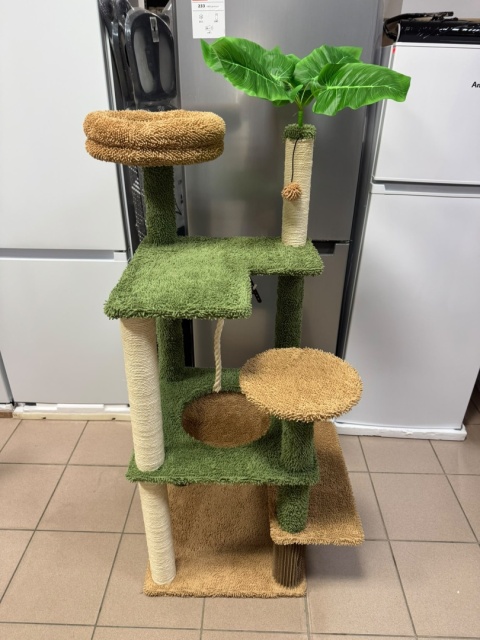 Smart Cat® Forest Oasis – Wysoki Drapak dla Kota Stylizowany na Drzewo ze Sztuczną Rośliną i Szczotką (49 x 48 x 152 cm)