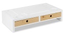 Relaxdays® – Ergonomiczna Podstawka pod Monitor z 2 Szufladami i Organizerem XL (58,5 x 32,5 x 11 cm)